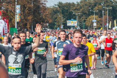 9 Eylül 2018 Minsk Belarus Yarı Maraton Minsk 2018