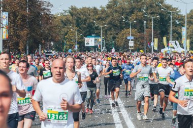 9 Eylül 2018 Minsk Belarus Yarı Maraton Minsk 2018