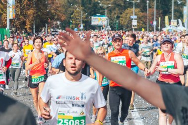 9 Eylül 2018 Minsk Belarus Yarı Maraton Minsk 2018