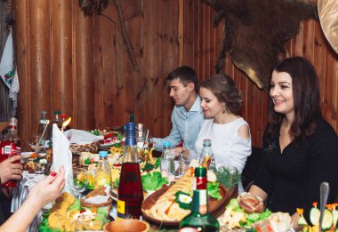 1 Aralık 2018 Minsk Belarus Düğün Günü Country Style Restoranında