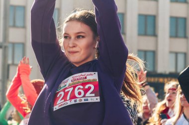 8 Mart 2019, Minsk Belarus Yarışı Kadınlar Günü onuruna 8 Mart