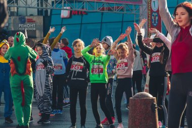 8 Mart 2019, Minsk Belarus Yarışı Kadınlar Günü onuruna 8 Mart