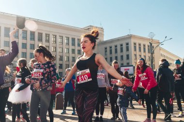 8 Mart 2019, Minsk Belarus Yarışı Kadınlar Günü onuruna 8 Mart