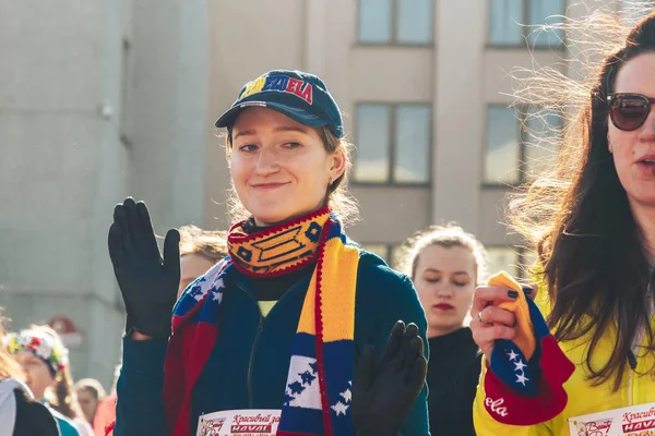 8 Mart 2019, Minsk Belarus Yarışı Kadınlar Günü onuruna 8 Mart