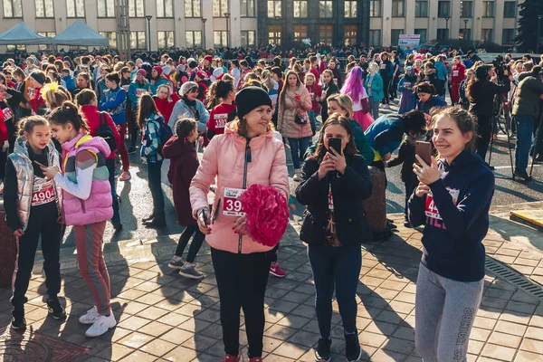 8 марта 2019 года в Минске пройдет Белорусская гонка в честь женского праздника 8 марта — стоковое фото