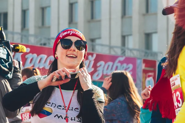 8 Mart 2019, Minsk Belarus Yarışı Kadınlar Günü onuruna 8 Mart