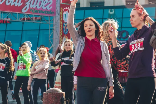 8 Mart 2019, Minsk Belarus Yarışı Kadınlar Günü onuruna 8 Mart