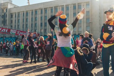8 Mart 2019, Minsk Belarus Yarışı Kadınlar Günü onuruna 8 Mart