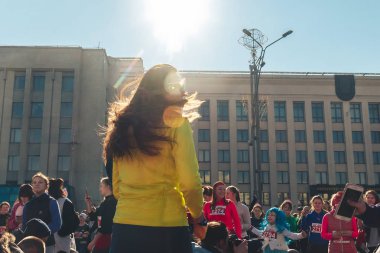 8 Mart 2019, Minsk Belarus Yarışı Kadınlar Günü onuruna 8 Mart