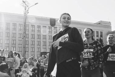 8 Mart 2019, Minsk Belarus Yarışı Kadınlar Günü onuruna 8 Mart