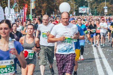 9 Eylül 2018 Minsk Belarus Yarı Maraton Minsk 2018