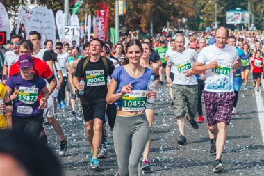 9 Eylül 2018 Minsk Belarus Yarı Maraton Minsk 2018