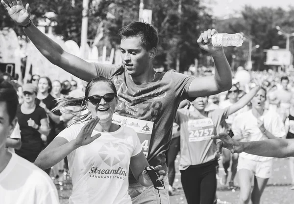 9 september 2018 Minsk Wit-Rusland Halve Marathon Minsk 2018 Lopen in de stad — Stockfoto