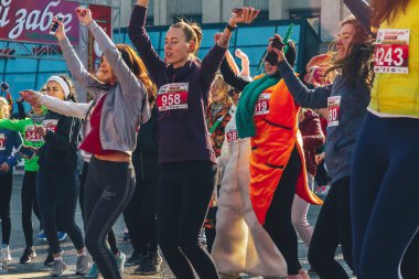 8 Mart 2019, Minsk Belarus Yarışı Kadınlar Günü onuruna 8 Mart