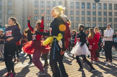8 Mart 2019, Minsk Belarus Yarışı Kadınlar Günü onuruna 8 Mart