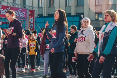8 Mart 2019, Minsk Belarus Yarışı Kadınlar Günü onuruna 8 Mart