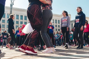 8 Mart 2019, Minsk Belarus Yarışı Kadınlar Günü onuruna 8 Mart