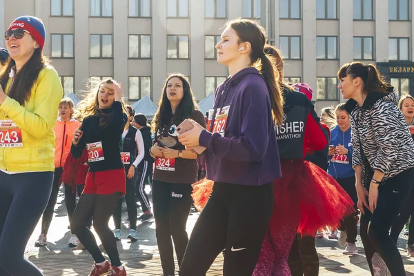 8 mars 2019 Minsk Belarus Race till ära av kvinnodagen helgdag den 8 mars — Stockfoto