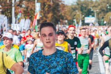 9 Eylül 2018 Minsk Belarus Yarı Maraton Minsk 2018