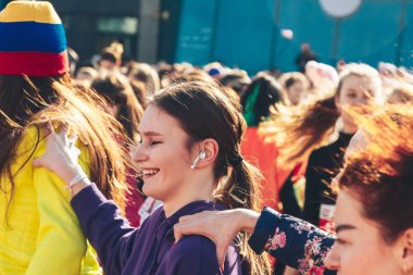 8 Mart 2019, Minsk Belarus Yarışı Kadınlar Günü onuruna 8 Mart