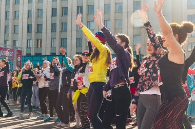 8 Mart 2019, Minsk Belarus Yarışı Kadınlar Günü onuruna 8 Mart
