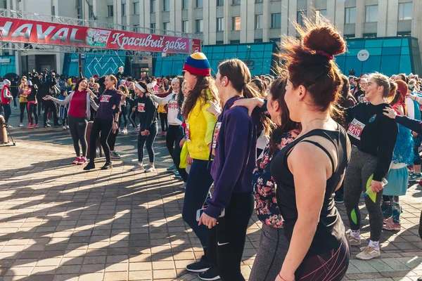 8 марта 2019 года в Минске пройдет Белорусская гонка в честь женского праздника 8 марта — стоковое фото