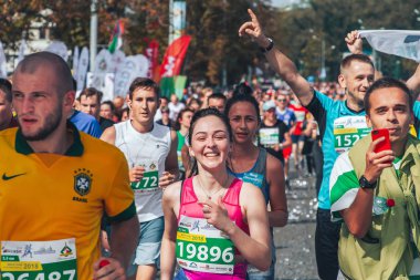 9 Eylül 2018 Minsk Belarus Yarı Maraton Minsk 2018