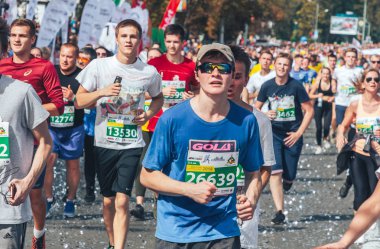 9 Eylül 2018 Minsk Belarus Yarı Maraton Minsk 2018