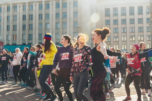 8 mars 2019 Minsk Belarus Race till ära av kvinnodagen helgdag den 8 mars — Stockfoto