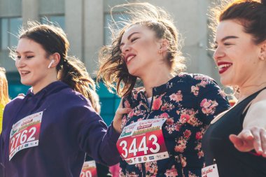 8 Mart 2019, Minsk Belarus Yarışı Kadınlar Günü onuruna 8 Mart