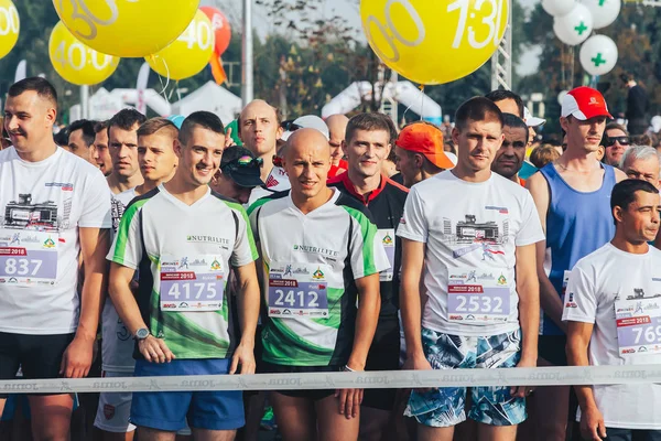 9 сентября 2018 года Минск Беларусь Полумарафон Минск-2018 — стоковое фото
