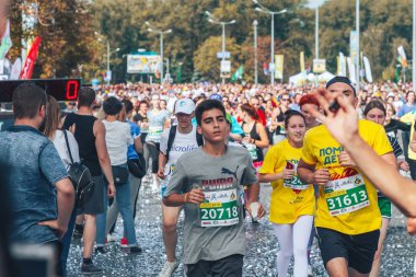 9 Eylül 2018 Minsk Belarus Yarı Maraton Minsk 2018