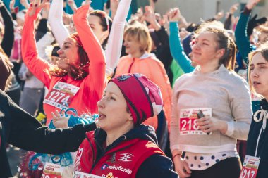 8 Mart 2019, Minsk Belarus Yarışı Kadınlar Günü onuruna 8 Mart