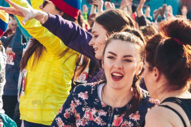 8 Mart 2019, Minsk Belarus Yarışı Kadınlar Günü onuruna 8 Mart