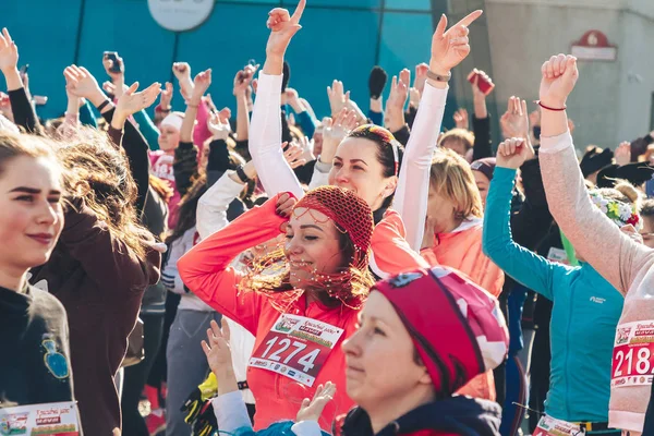 8 Mart 2019, Minsk Belarus Yarışı Kadınlar Günü onuruna 8 Mart