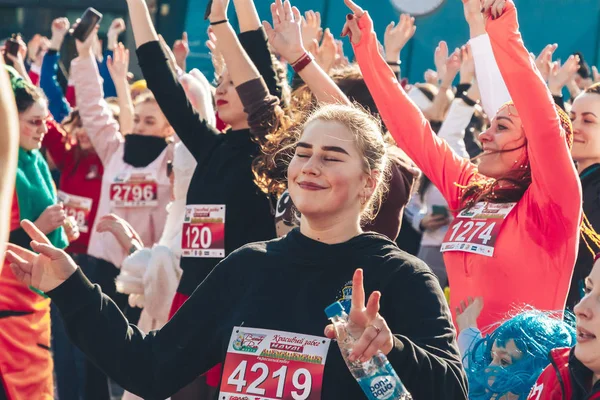 8 Mart 2019, Minsk Belarus Yarışı Kadınlar Günü onuruna 8 Mart