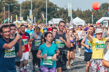 9 Eylül 2018 Minsk Belarus Yarı Maraton Minsk 2018