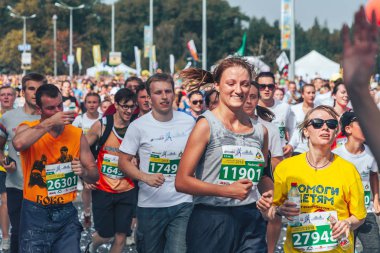 9 Eylül 2018 Minsk Belarus Yarı Maraton Minsk 2018