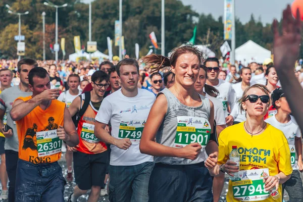 9 Eylül 2018 Minsk Belarus Yarı Maraton Minsk 2018