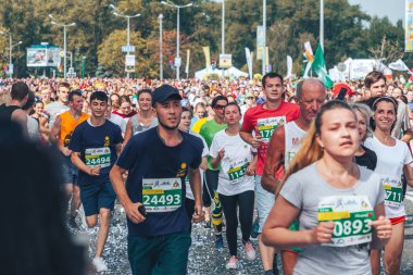 9 Eylül 2018 Minsk Belarus Yarı Maraton Minsk 2018