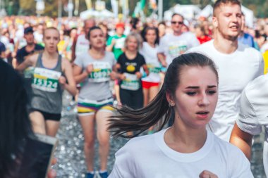 9 Eylül 2018 Minsk Belarus Yarı Maraton Minsk 2018