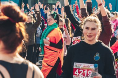 8 Mart 2019, Minsk Belarus Yarışı Kadınlar Günü onuruna 8 Mart