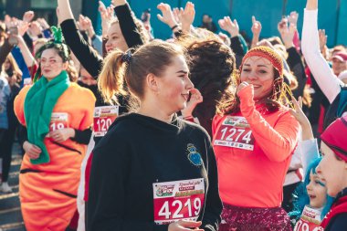 8 Mart 2019, Minsk Belarus Yarışı Kadınlar Günü onuruna 8 Mart