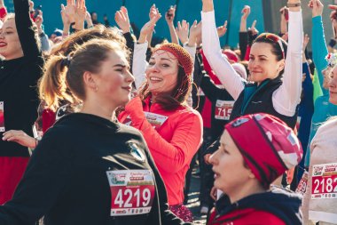 8 Mart 2019, Minsk Belarus Yarışı Kadınlar Günü onuruna 8 Mart