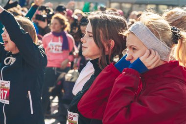 8 Mart 2019, Minsk Belarus Yarışı Kadınlar Günü onuruna 8 Mart