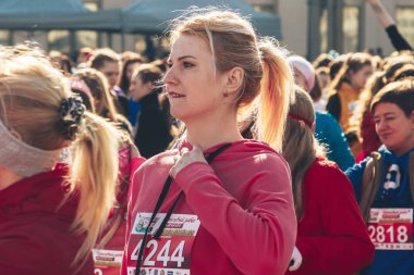 8 Mart 2019, Minsk Belarus Yarışı Kadınlar Günü onuruna 8 Mart