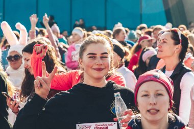 8 Mart 2019, Minsk Belarus Yarışı Kadınlar Günü onuruna 8 Mart