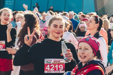 8 Mart 2019, Minsk Belarus Yarışı Kadınlar Günü onuruna 8 Mart