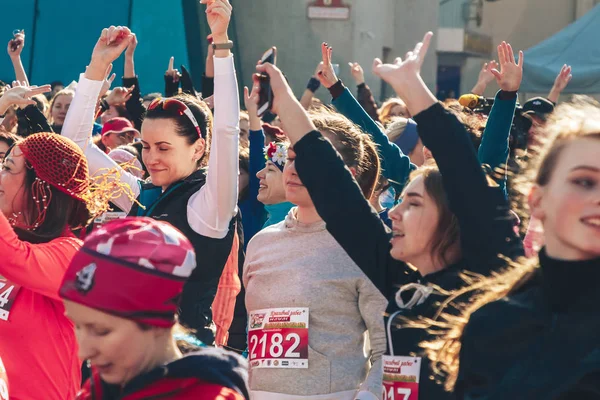 March 8, 2019 Minsk Belarus Race in honor of the Women's Day holiday on March 8 — Stock Photo, Image