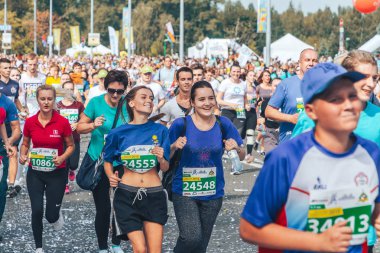 9 Eylül 2018 Minsk Belarus Yarı Maraton Minsk 2018